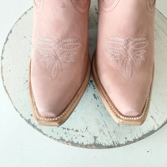 Lane SMOKESHOW Womens Cowboy Boots 7.5 Pink Leather Western Cowgirl Mid Calf - Picture 6 of 11
